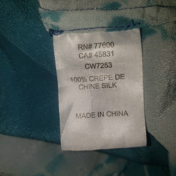 CHASER Teal Blue Silk Tie Dye Cross Back Cami Tank Top Size XS - Picture 5 of 8